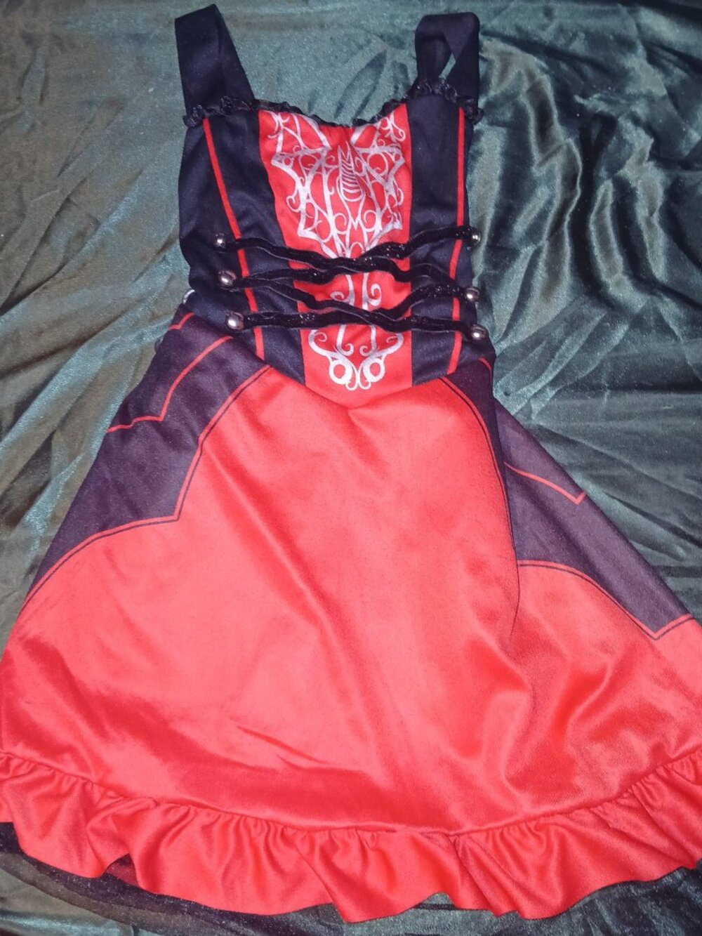 Spooktacular Creations Girl Dark Vampire Costume Dress Red Black Size S